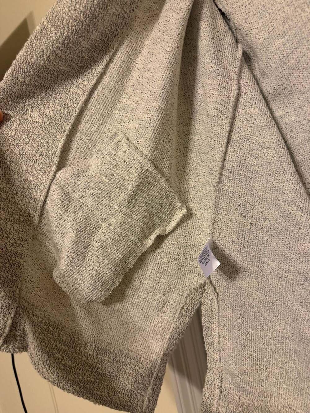 LOFT Women's Gray Open Front Hooded Cardigan Sweater Size M New With Tags - Picture 8 of 8